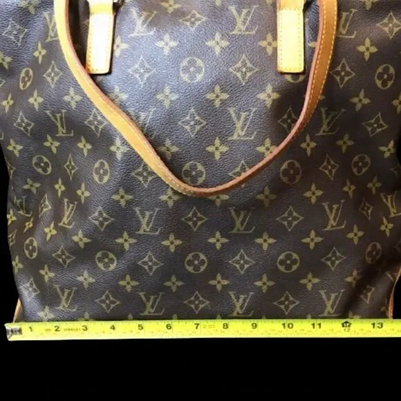 LOUIS VUITTON CABAS MEZZO Monogram Top Zip Laptop Work Travel Shoulder Bag - Picture 12 of 17